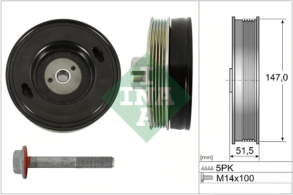 Belt Pulley Set, crankshaft